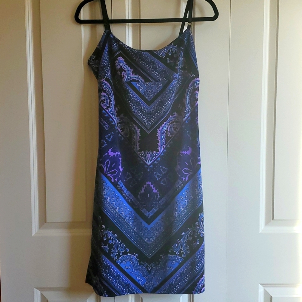 Paisley slip dress
